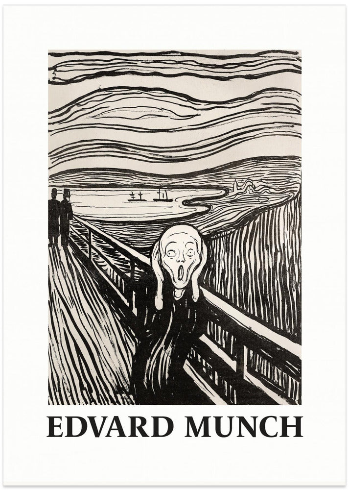 Fine Art Print, Skriet- The Scream - Monochrome Version