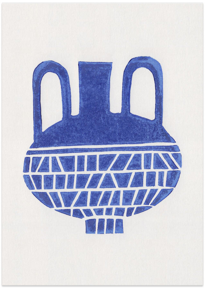 Fine Art Print, Linocut Vase #6