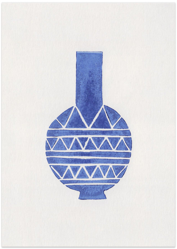 Fine Art Print, Linocut Vase #8