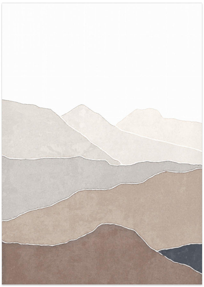 Fine Art Print, Mountain and lake