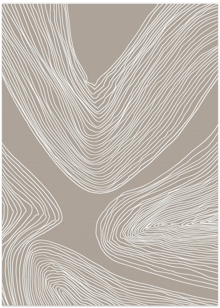 Fine Art Print, Flowing Contours Line Art