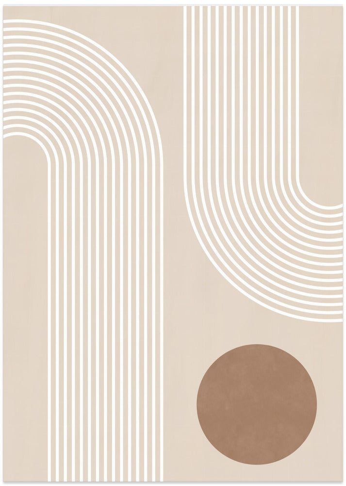 Fine Art Print, Beige Arc Poster No.1