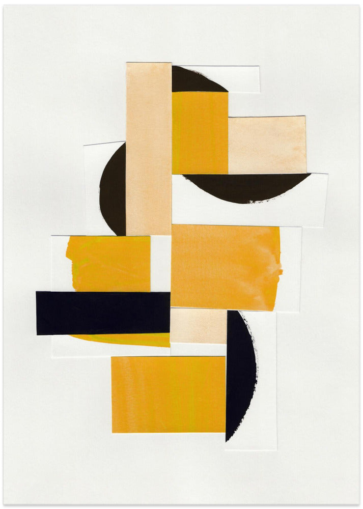 Fine Art Print, Yellow Abstract Collage