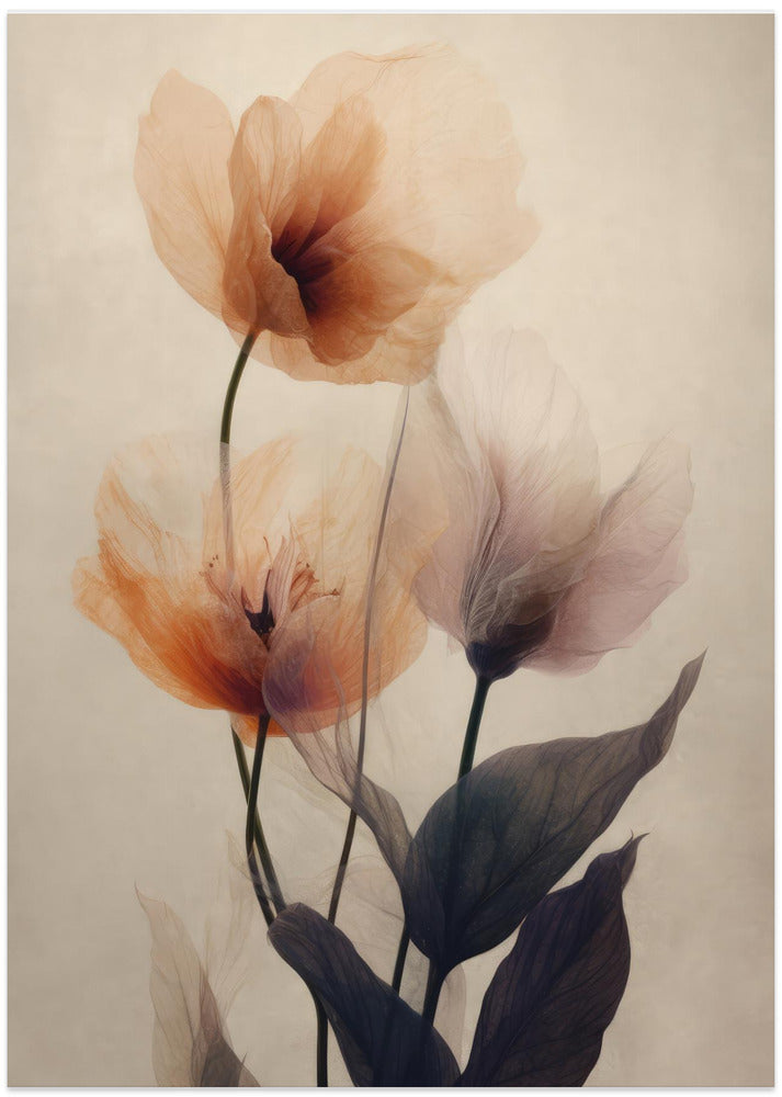 Fine Art Print, Parchment Flowers No 2