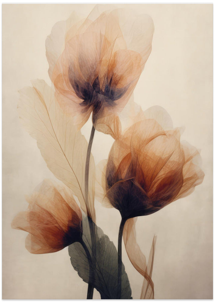 Fine Art Print, Parchment Flowers No 4