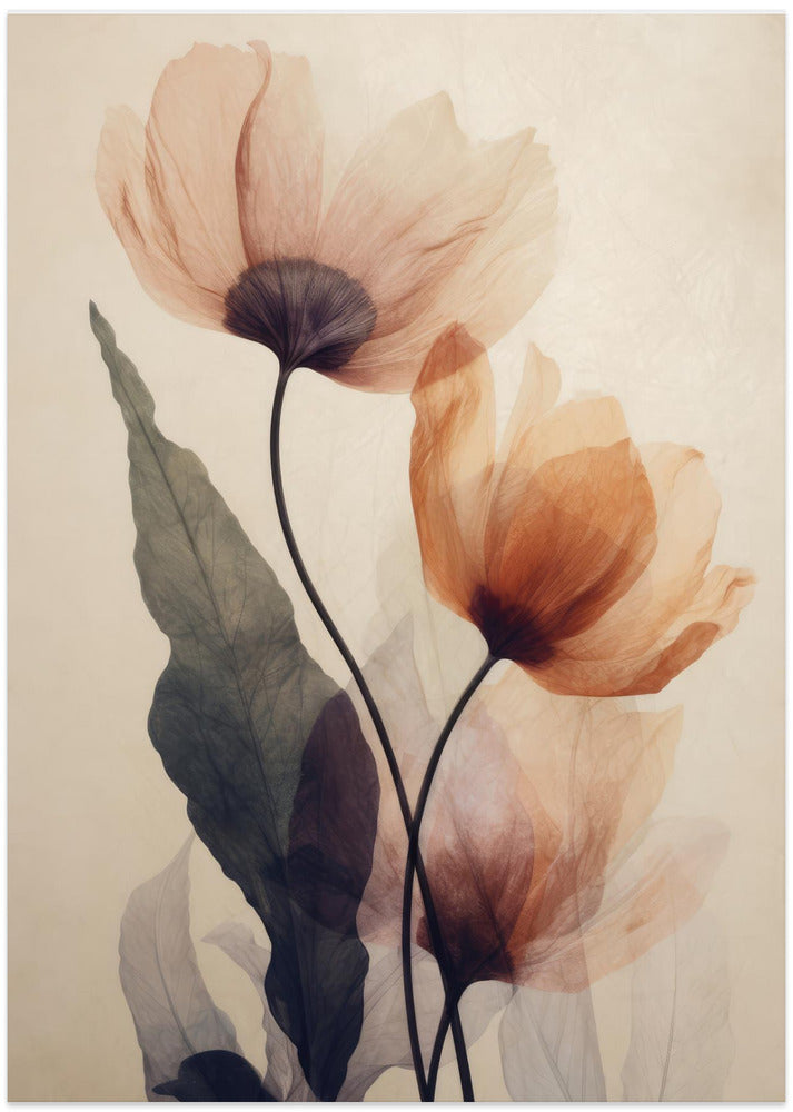 Fine Art Print, Parchment Flowers No 5