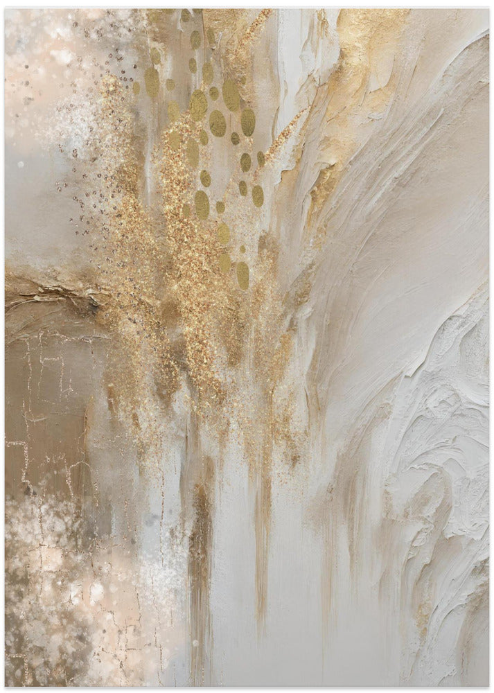 Fine Art Print, Golden marble