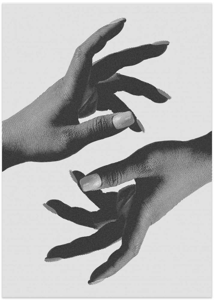 Fine Art Print, Hands B&w