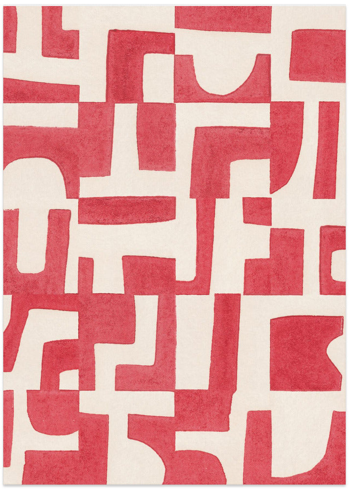 Fine Art Print, Red Puzzle