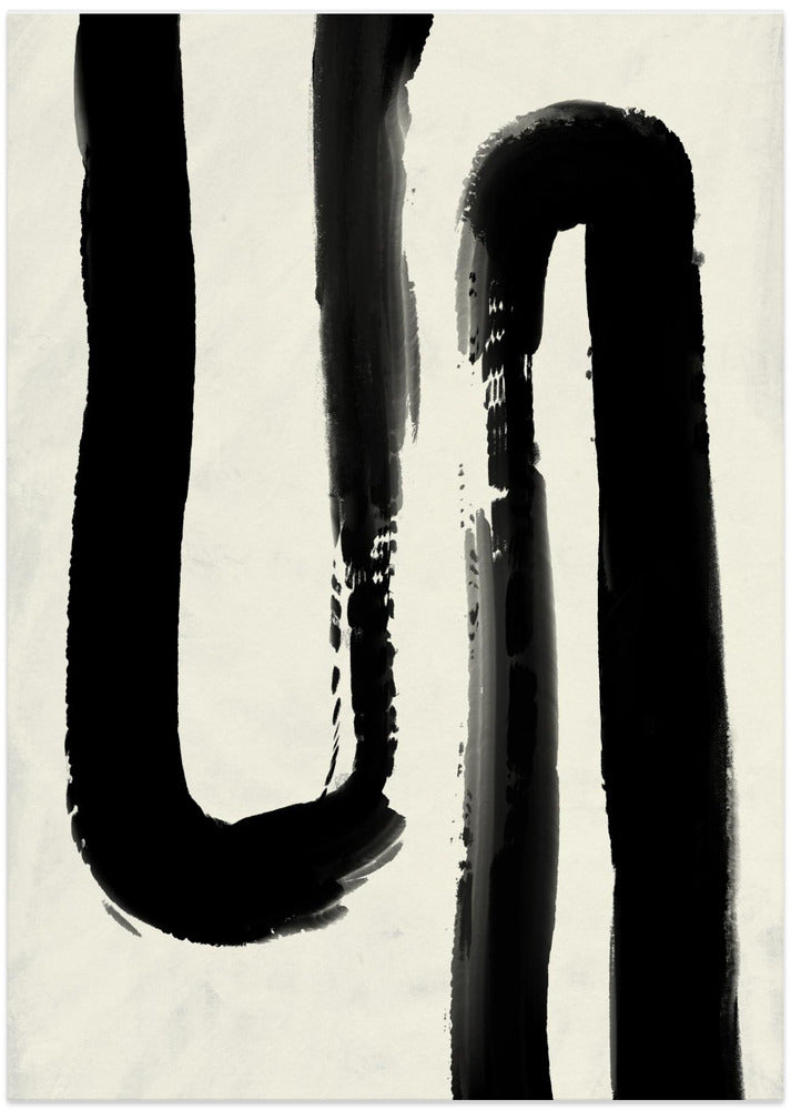 Fine Art Print, Black strokes no 4