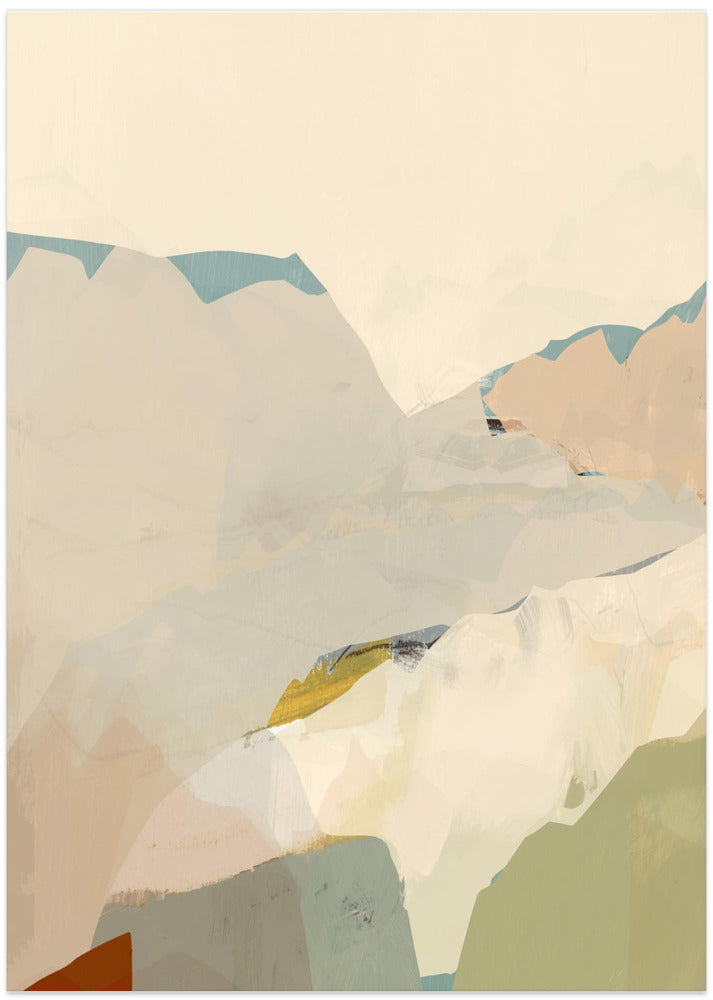 Fine Art Print, Peachy Mountain Range 2