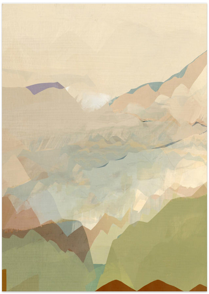 Fine Art Print, Peachy Mountain Range 3