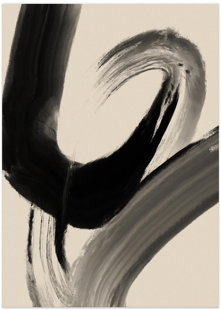 Fine Art Print, Black Strokes No 28