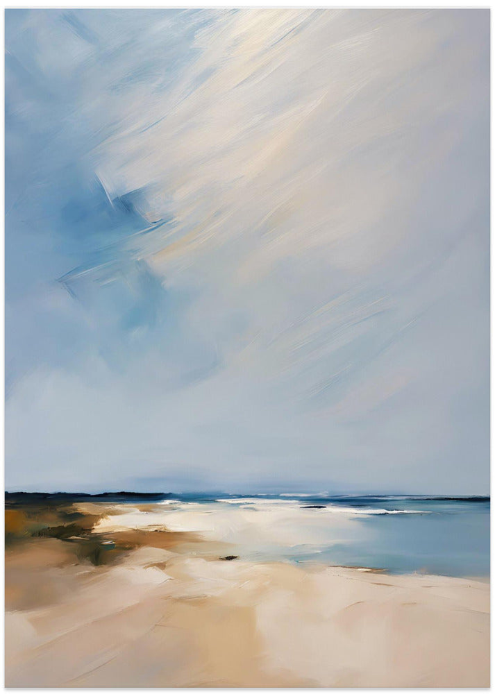 Fine Art Print, Quiet beach and sea