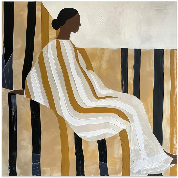 Fine Art Print, Lady In Stripes