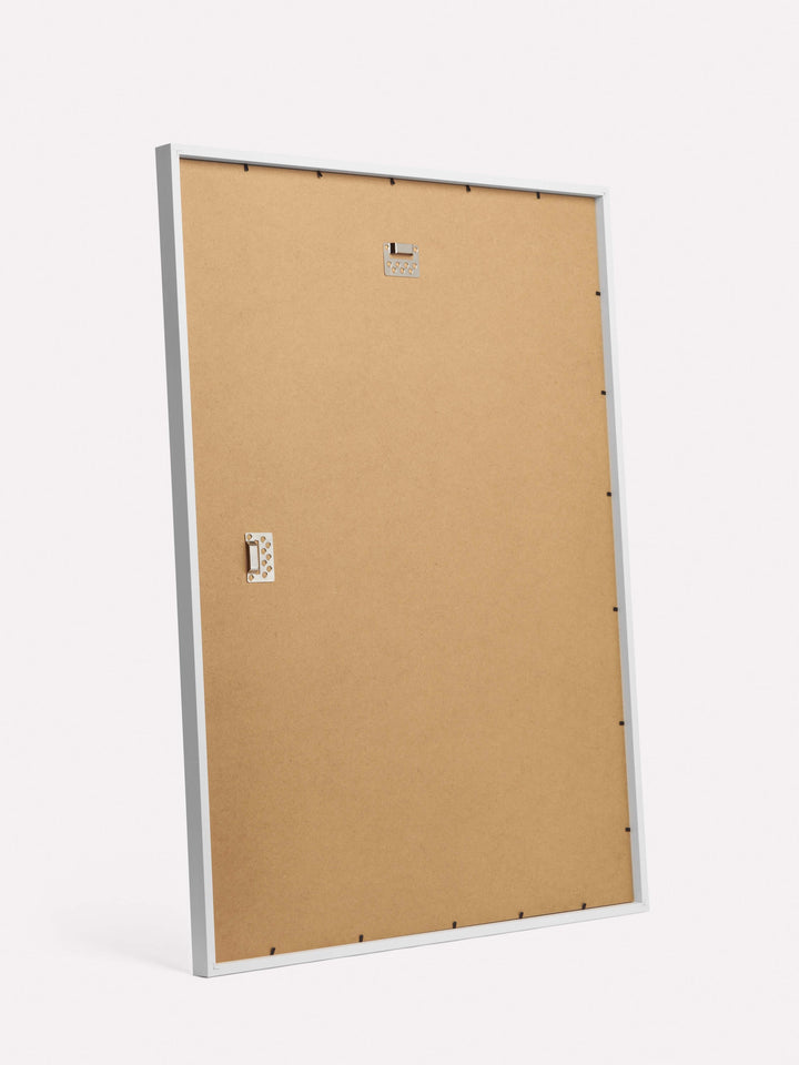30x40-inch Classic Frame, White - Back view