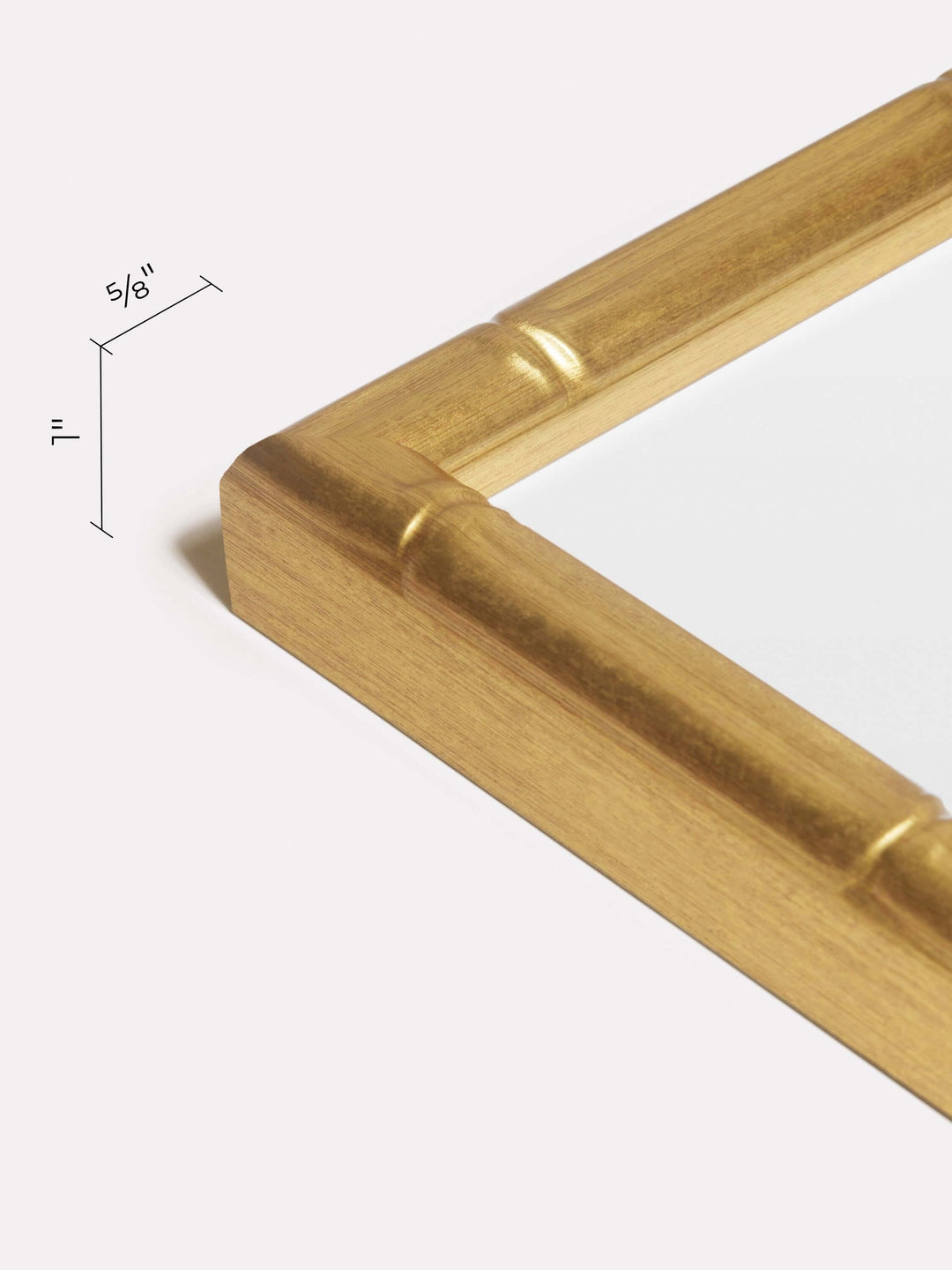 24x36-inch Bamboo Frame, Gold - Close-up view