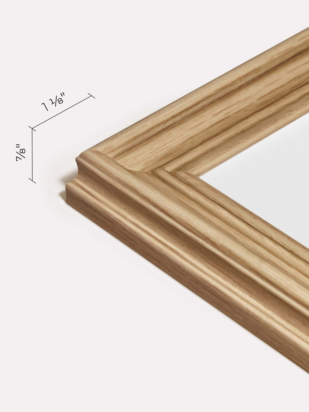 11x14-inch Decorative Frame, Oak - Close-up view