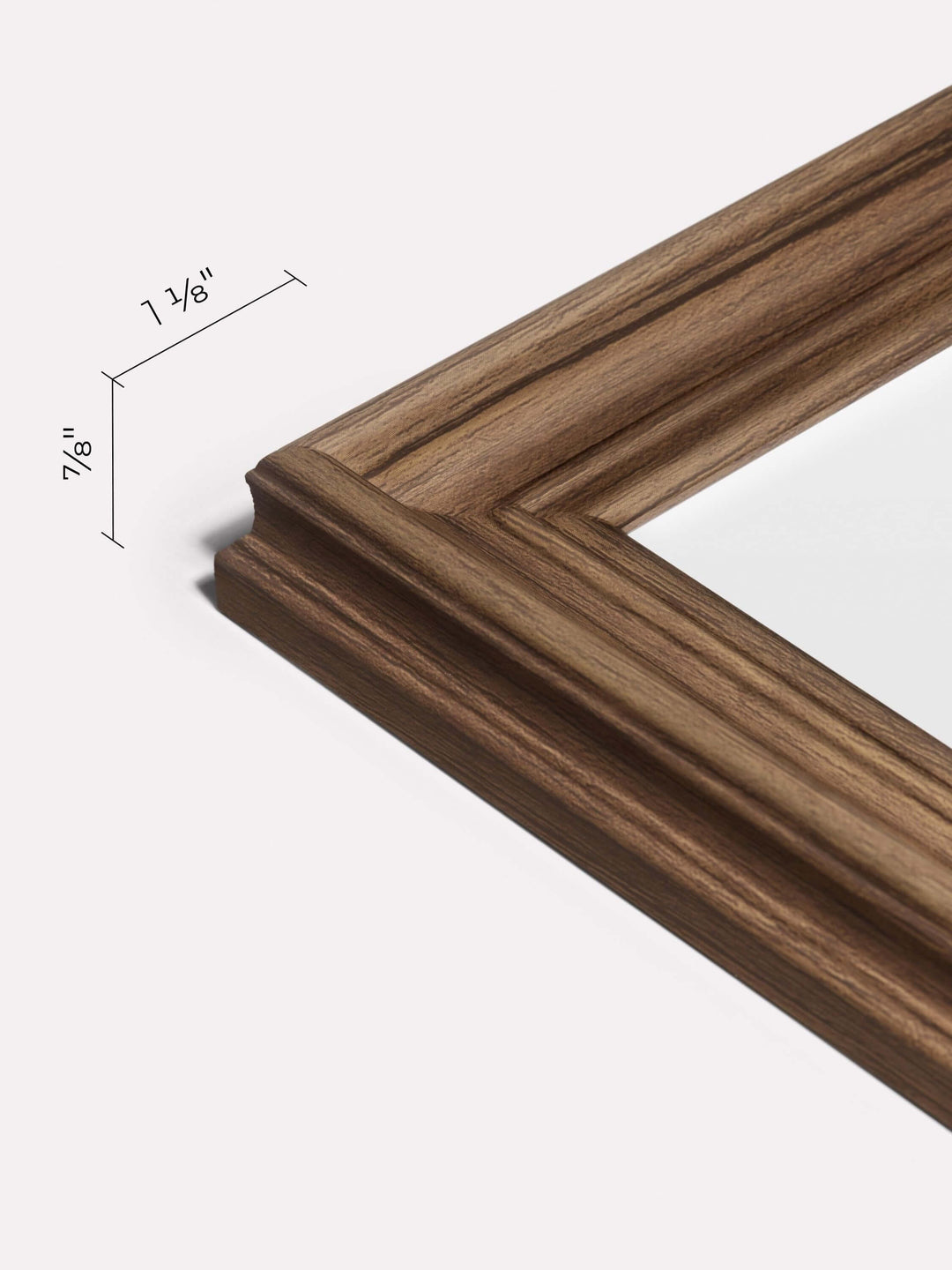 24x36-inch Decorative Frame, Walnut - Close-up view