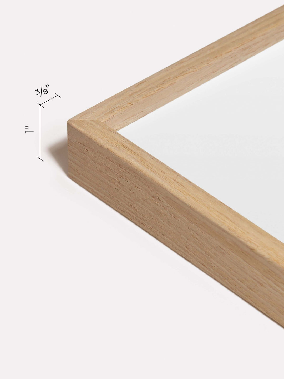 24x36-inch Thin Frame, Oak - Close-up view