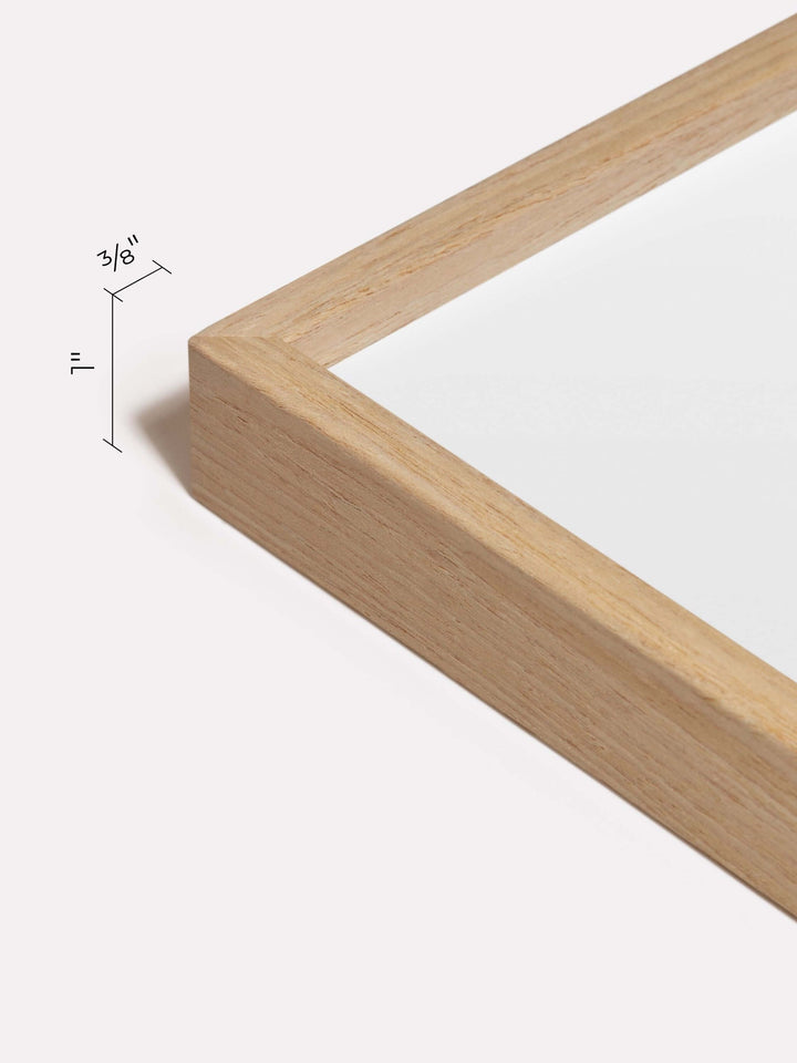 9x12-inch Thin Frame, Oak - Close-up view