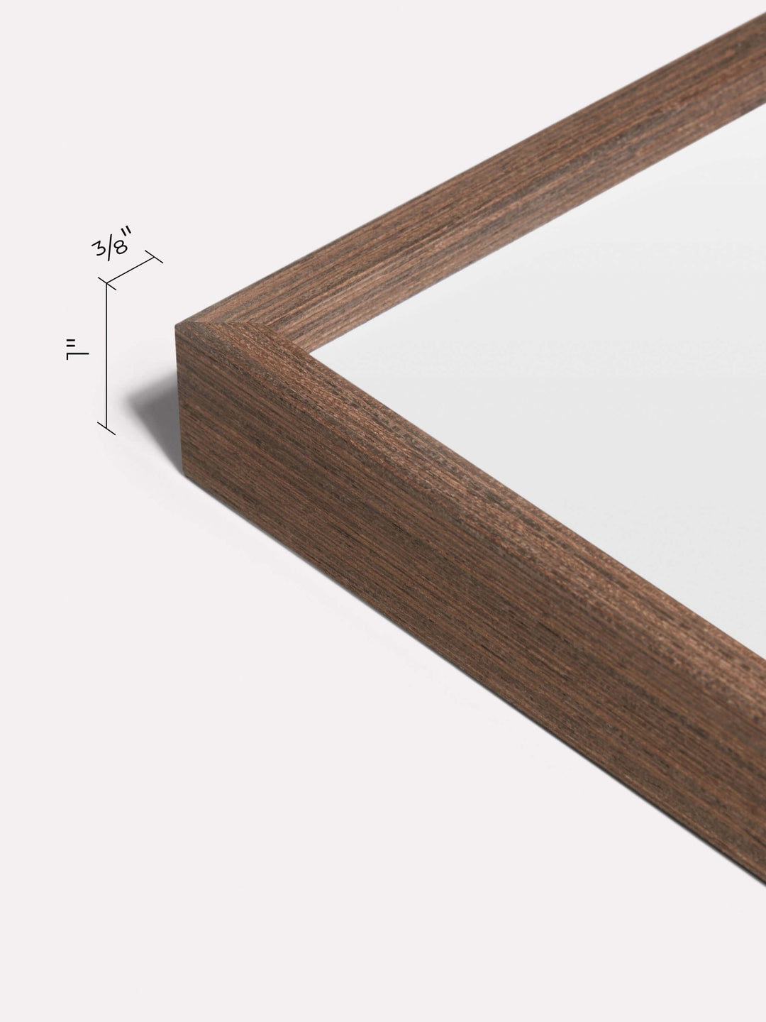 12x16-inch Thin Frame, Walnut - Close-up view