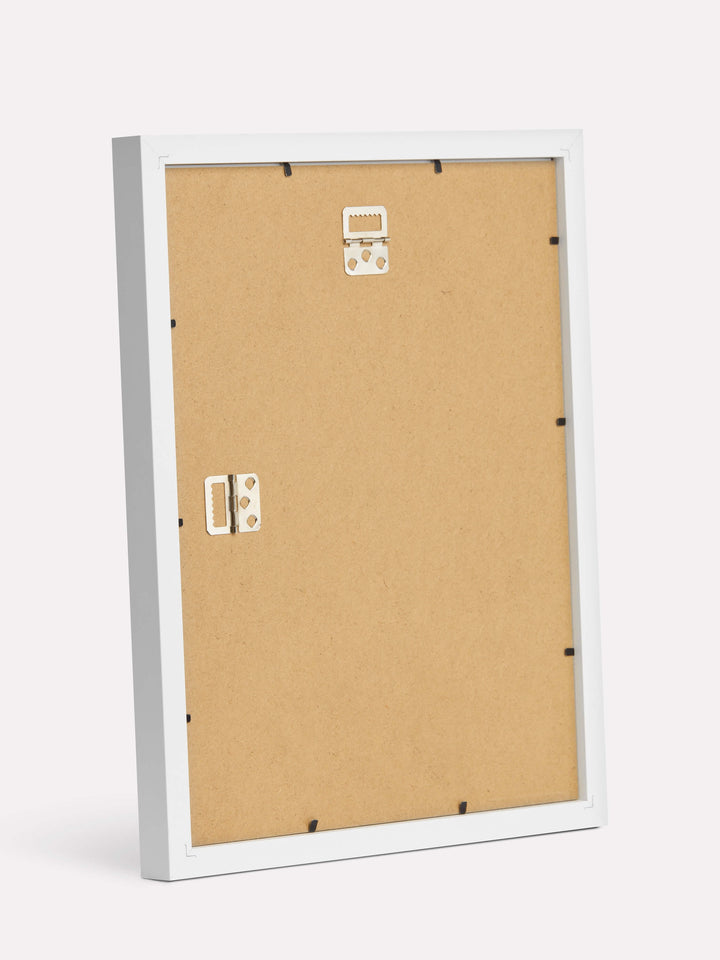 11x14-inch Beveled Frame, White - Back view