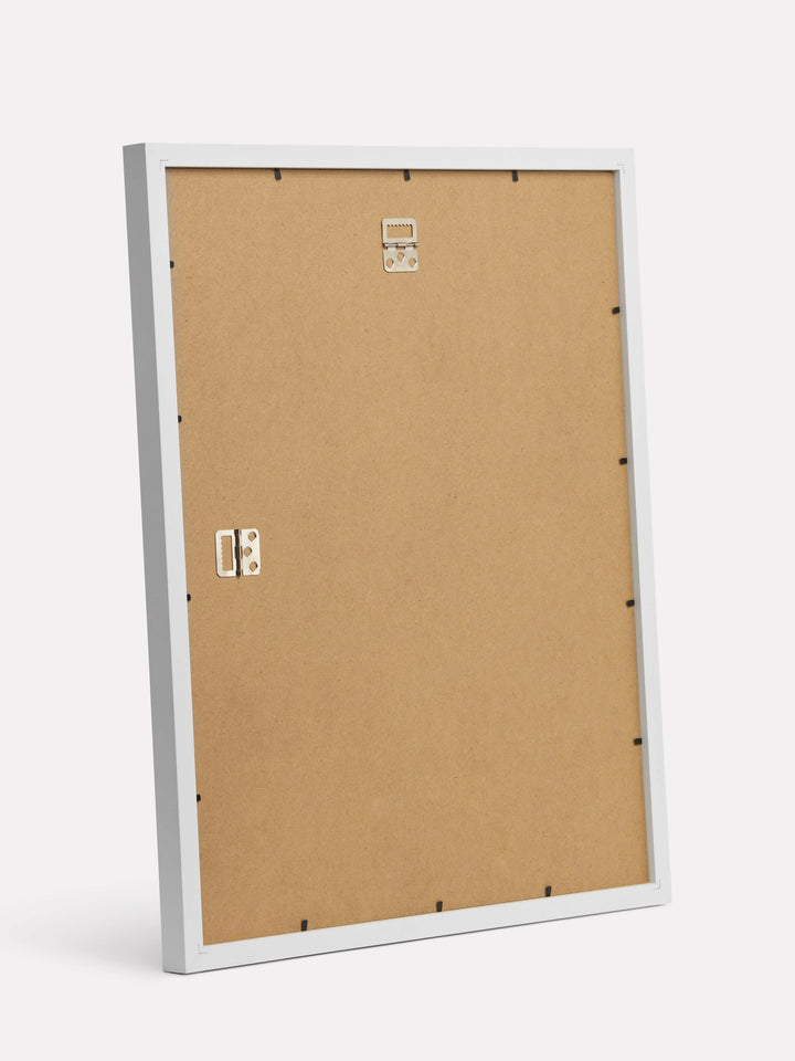16x20-inch Beveled Frame, White - Back view