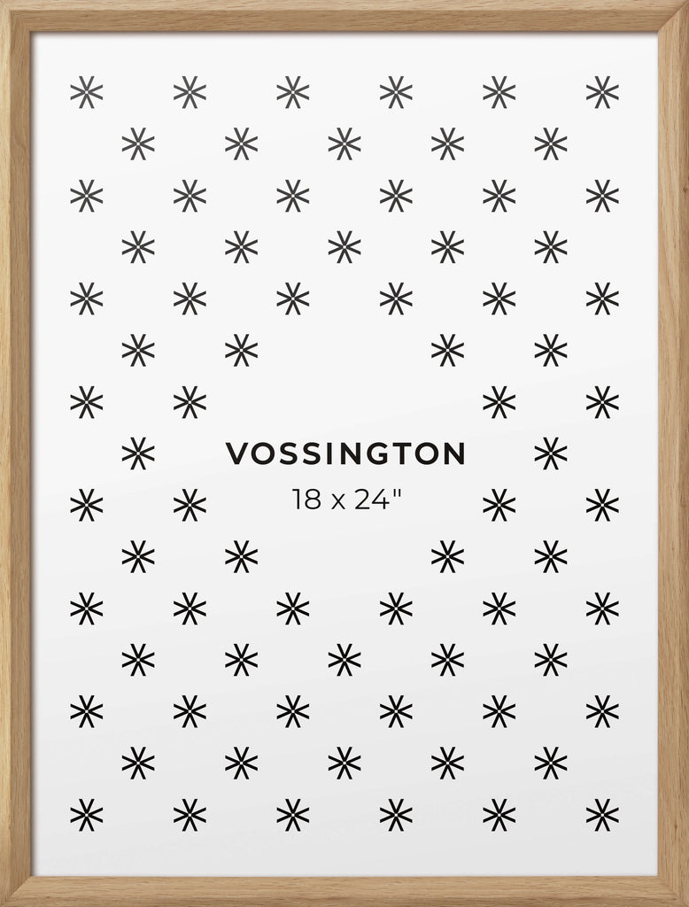 18x24 Beveled Frame, Oak - Well-Made & Sturdy - Vossington