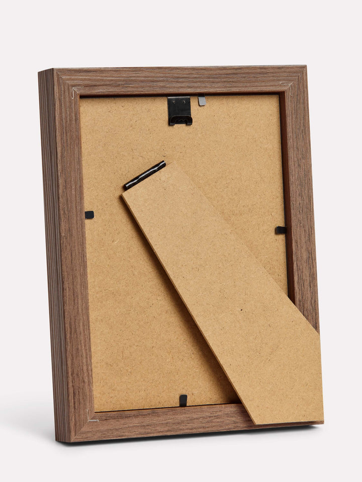5x7-inch Beveled Frame, Walnut - Back view