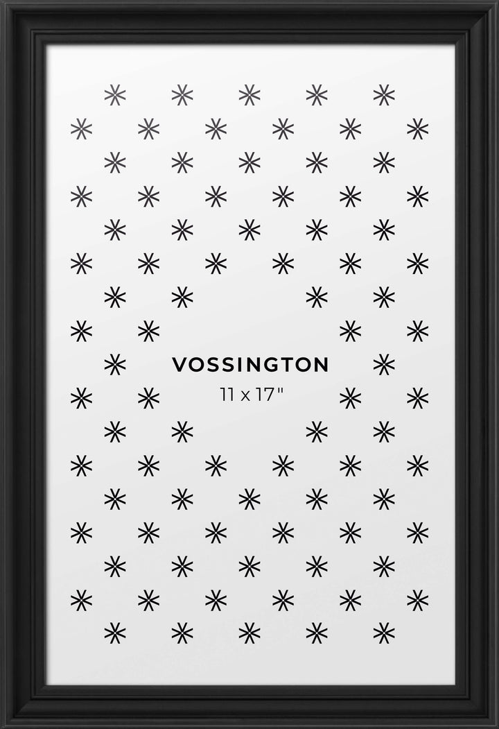 11x17-inch Decorative Frame, Black - Front view