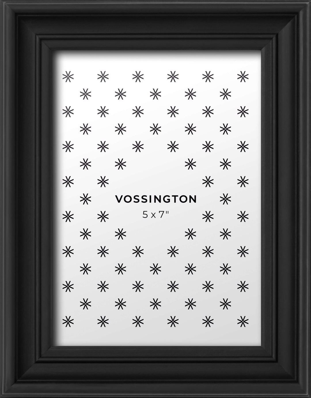 5x7-inch Decorative Frame, Black - Front view