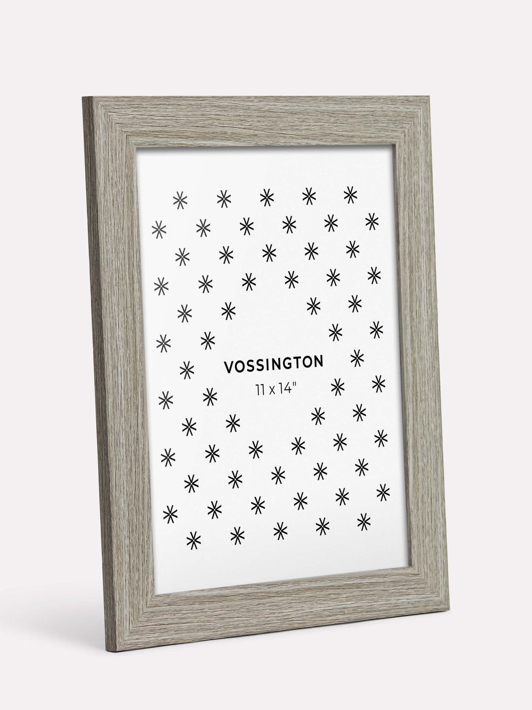 11x14-inch Rustic Frame, Gray - Side view