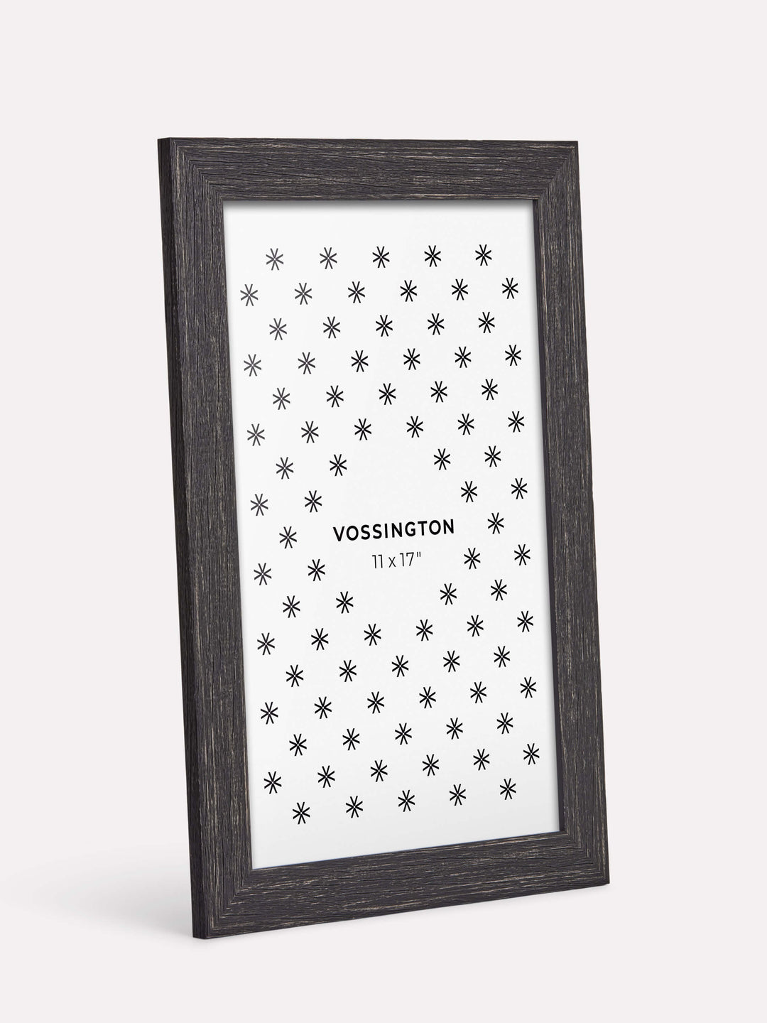 11x17-inch Rustic Frame, Black - Side view