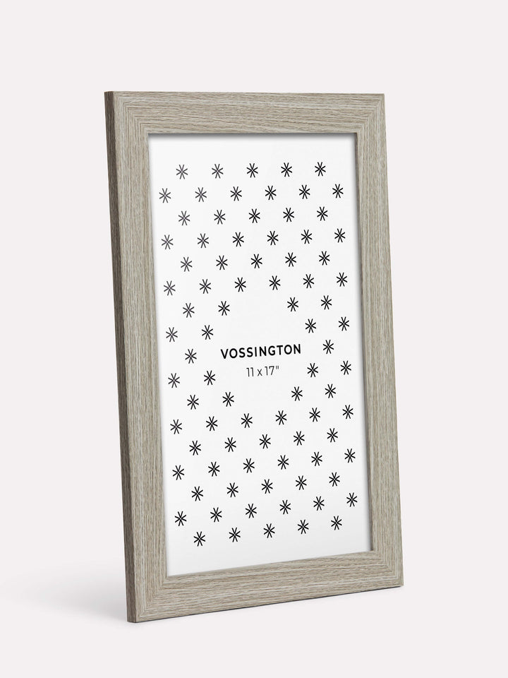 11x17-inch Rustic Frame, Gray - Side view
