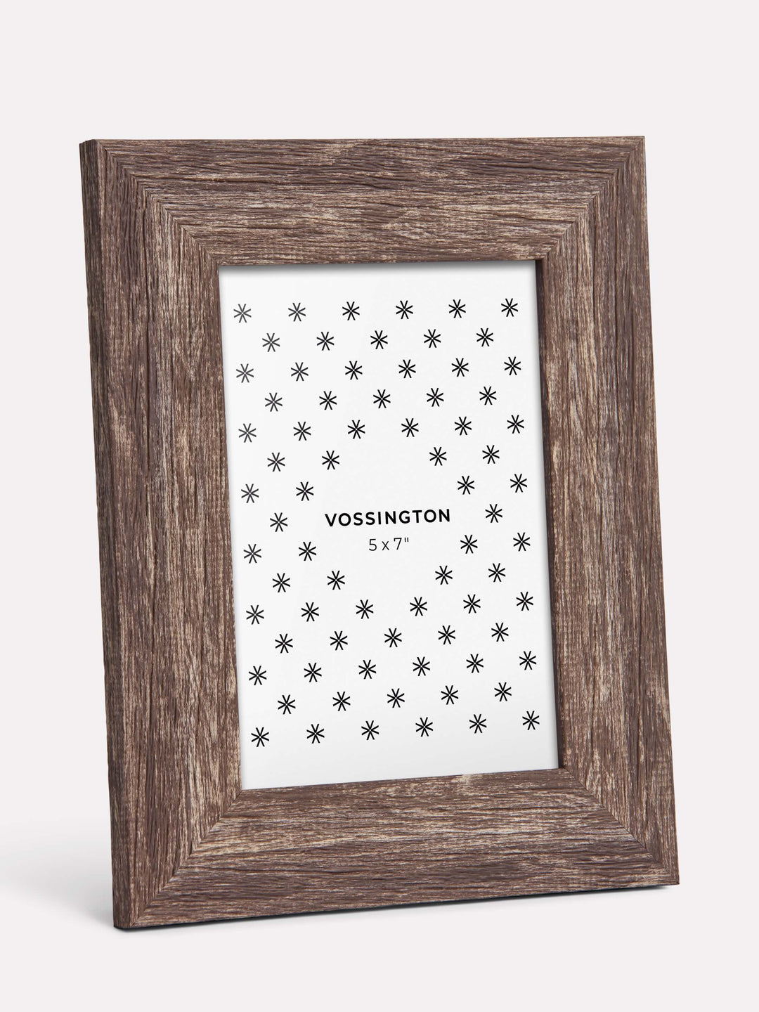 5x7-inch Rustic Frame, Brown - Side view