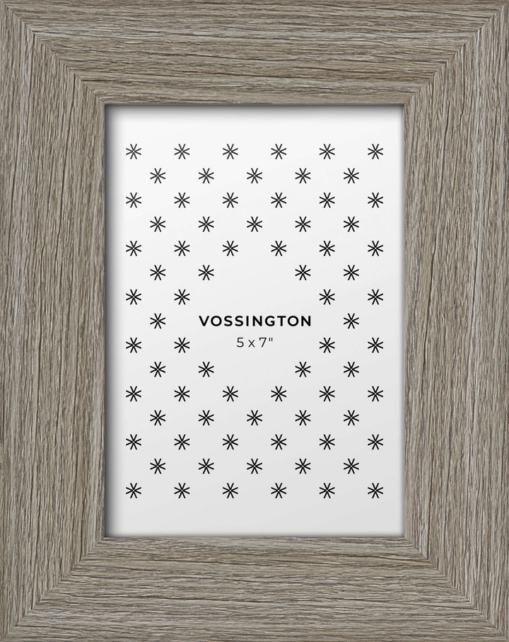5x7-inch Rustic Frame, Gray - Front view