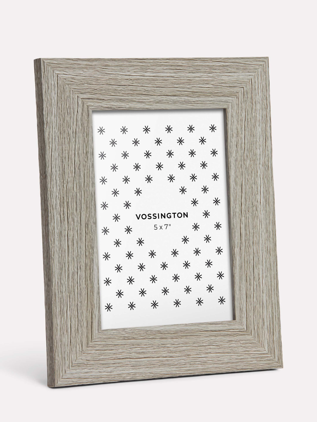5x7-inch Rustic Frame, Gray - Side view