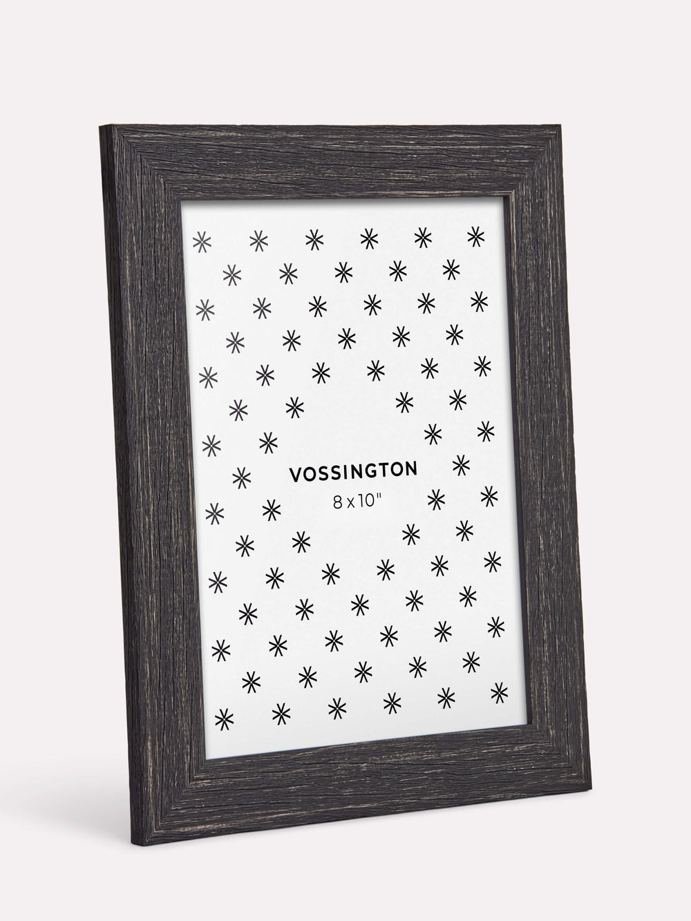 8x10-inch Rustic Frame, Black - Side view