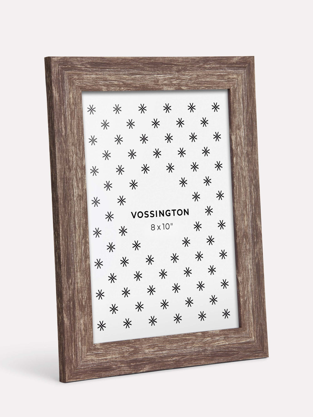 8x10-inch Rustic Frame, Brown - Side view