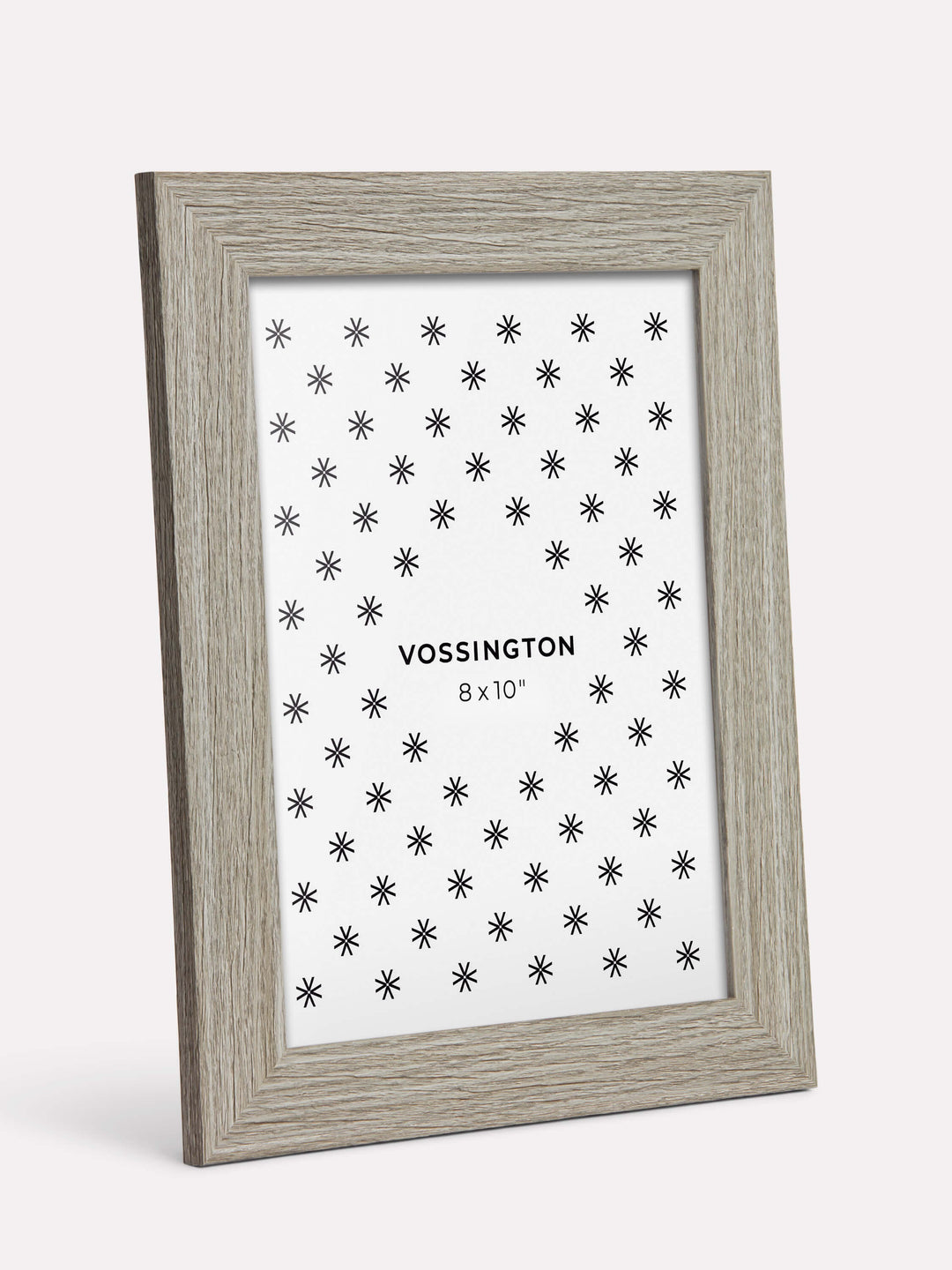 8x10-inch Rustic Frame, Gray - Side view