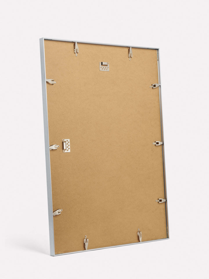 30x40-inch Thin Frame, Silver - Back view